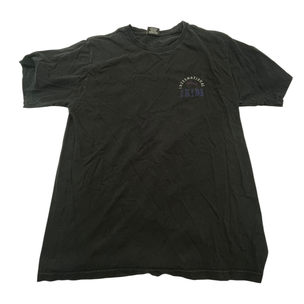 Vintage Stüssy International Tribe Graphic T-Shirt Black Men's Size M